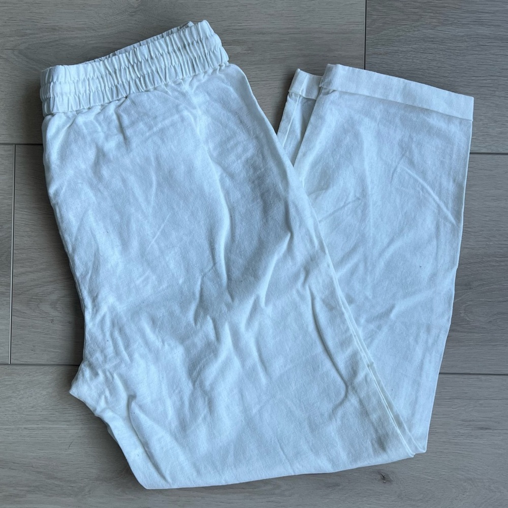 J Crew White Linen Pants NWOT